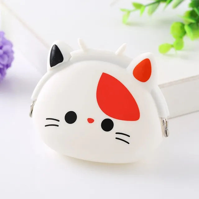 New Coin Purse Mini Silicone Animal Small Purse Lady Key Bag Children Gift Prize Package Bluetooth earphone 10pcs