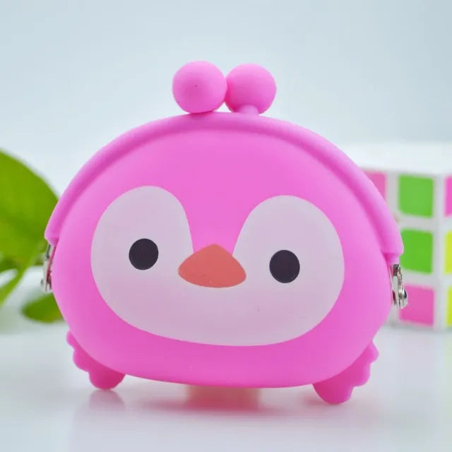 New Coin Purse Mini Silicone Animal Small Purse Lady Key Bag Children Gift Prize Package Bluetooth earphone 10pcs