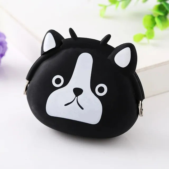 New Coin Purse Mini Silicone Animal Small Purse Lady Key Bag Children Gift Prize Package Bluetooth earphone 10pcs