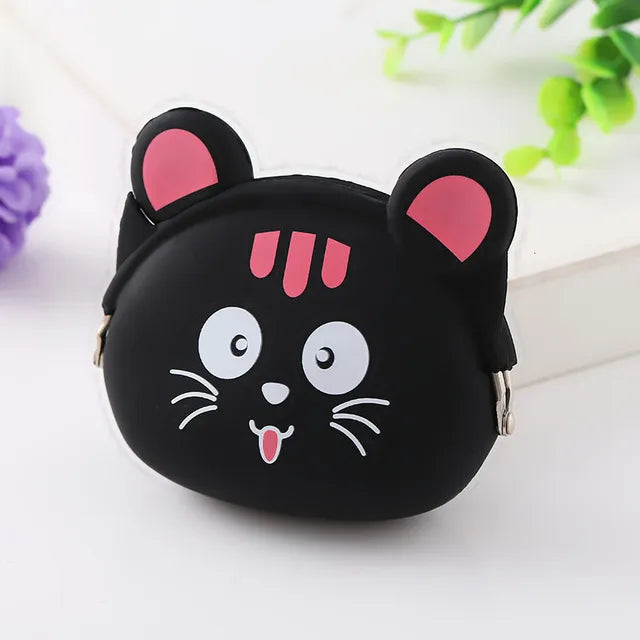 New Coin Purse Mini Silicone Animal Small Purse Lady Key Bag Children Gift Prize Package Bluetooth earphone 10pcs