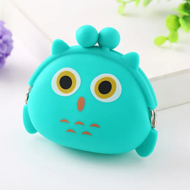 New Coin Purse Mini Silicone Animal Small Purse Lady Key Bag Children Gift Prize Package Bluetooth earphone 10pcs