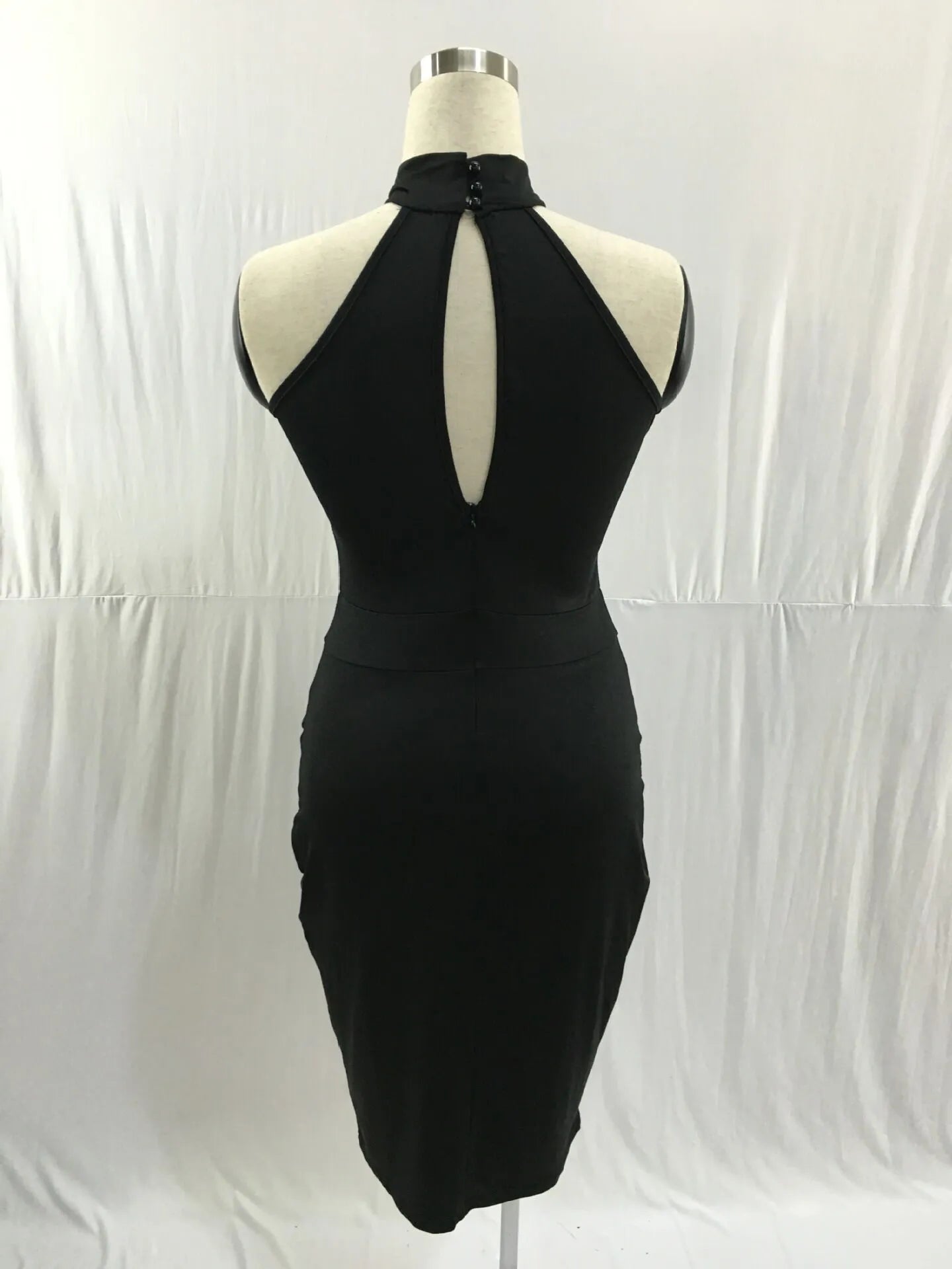 Summer Sleeveless Midi Bodycon Dress Backless Sexy Women Dress Club Wear Elegant Mesh Party Dresses