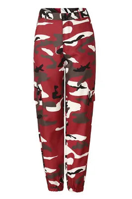 Women High Waist Camouflage Pants Fashion Pantalon Femme Trouser Ankle-Length Sweatpants Cotton Streetwear Camo Pants