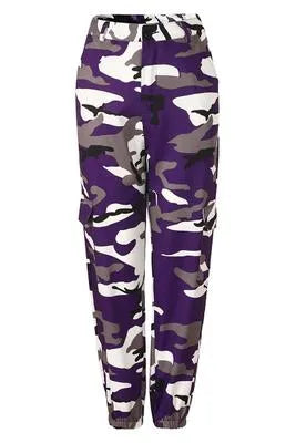 Women High Waist Camouflage Pants Fashion Pantalon Femme Trouser Ankle-Length Sweatpants Cotton Streetwear Camo Pants