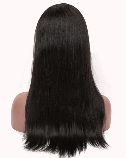 100 virgin unprocessed human hair lace wigs for black women front wig middle part silky straight wig with combs and stretch 150 density 1240inch bellahair